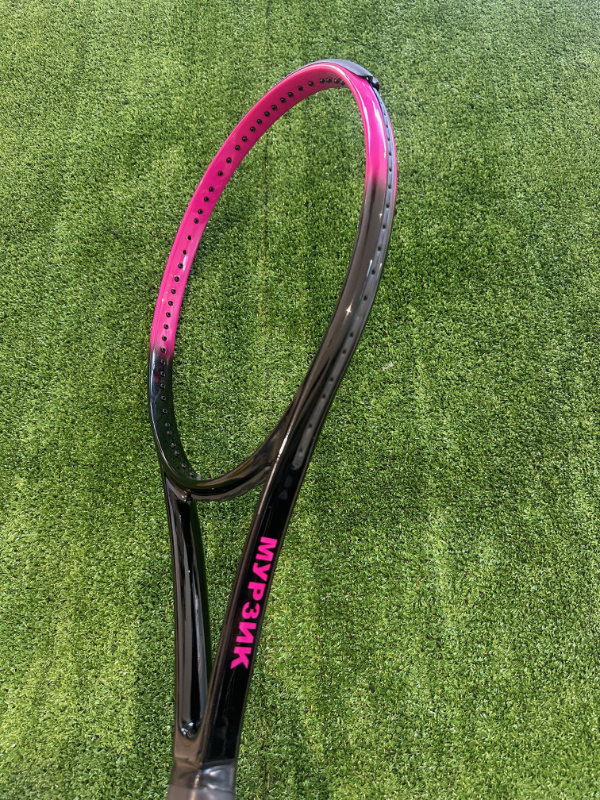 Custom painted racket black magenta