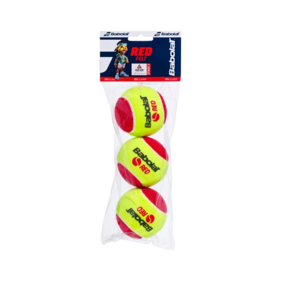 Babolat Red Felt x 3 Stage-3 Μπάλες