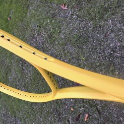 Custom painted yellow racket