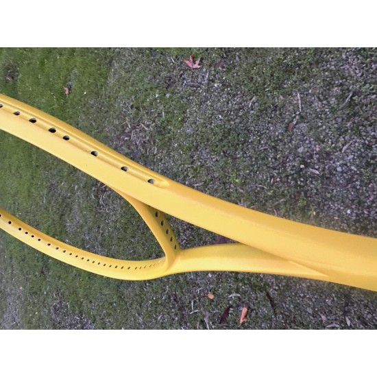 Custom painted yellow racket