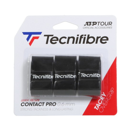 Tecnifibre Pro Contact Overgrips x 3 Black