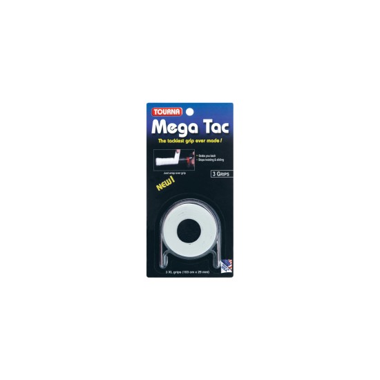 Tourna Mega Tac Overgrips x 3 White