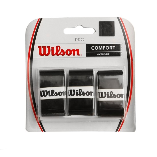 Wilson Pro Overgrips x 3 Μαύρο Padel