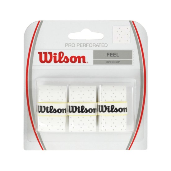 Wilson Pro Perforated  Overgrips x 3 White