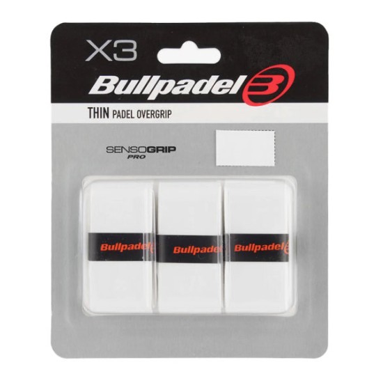 Bullpadel Senso Overgrips x3 Λευκό Padel