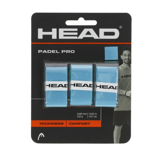 Head Padel Pro Overgrips x 3 Μπλέ