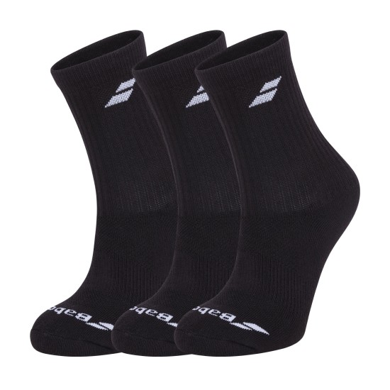 Babolat Logo Socks x 3 Black