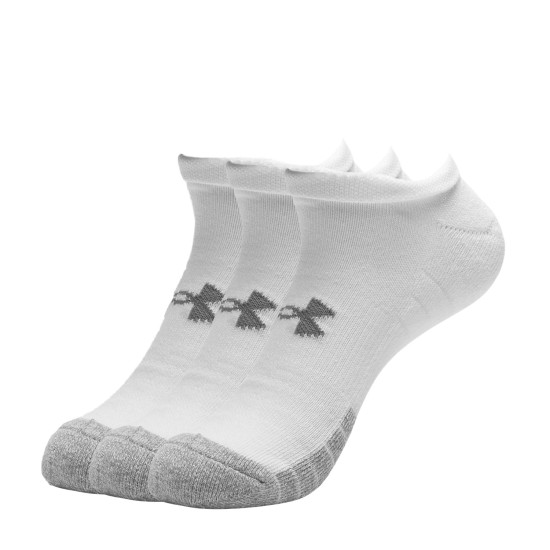 Under Armour Heatgear No Show Socks White