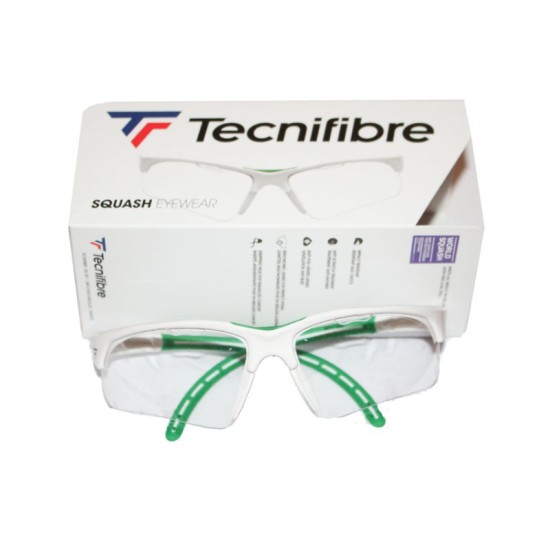 Tecnifibre Squash Protection Glasses White Green