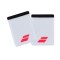 Babolat Logo Jumbo Wristbands White/Strike Red