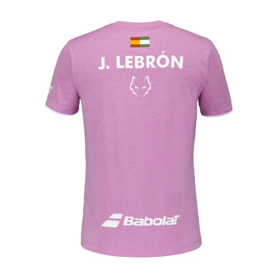 Babolat Crew Neck Tee Juan Lebron Pink/Heather