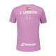 Babolat Crew Neck Tee Juan Lebron Pink/Heather