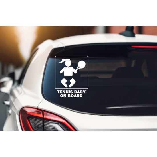 Tennis Baby On Board 2 Αυτοκόλλητο αυτοκινήτου